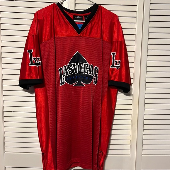 Las Vegas 21 BlackJack Football Jersey Size Large Color Red - Picture 1 of 8